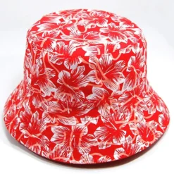 Bob réversible en coton - Rouge