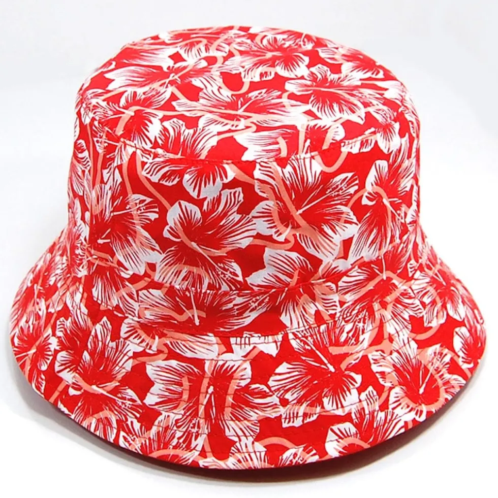 Bob réversible en coton - Rouge