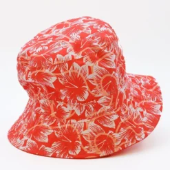 Bob réversible en coton - Rouge