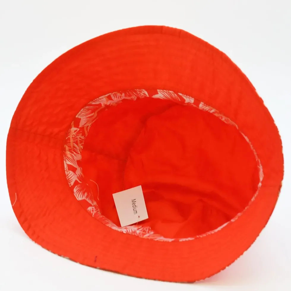 Bob réversible en coton - Rouge