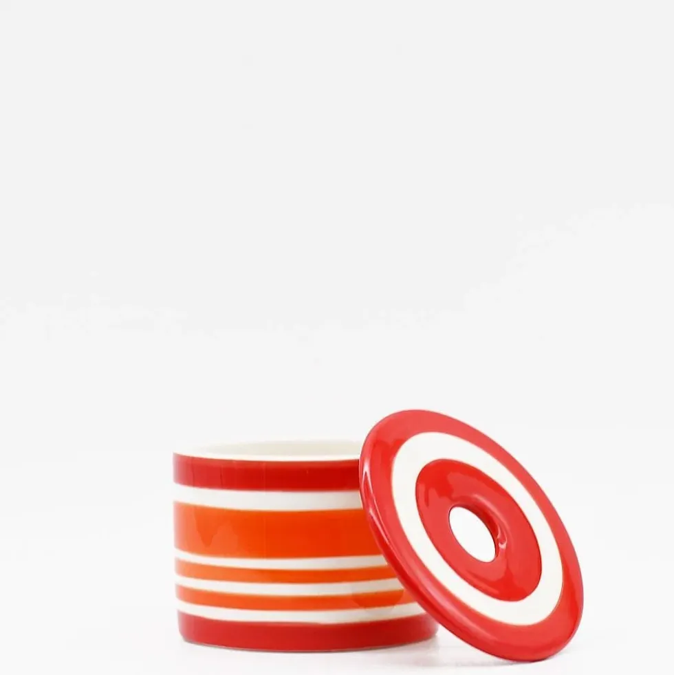 Boite à coton en céramique - Rouge