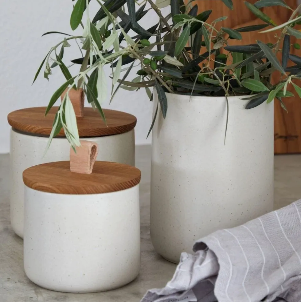 Boite de cuisine en grès "Pacifica“ - Beige