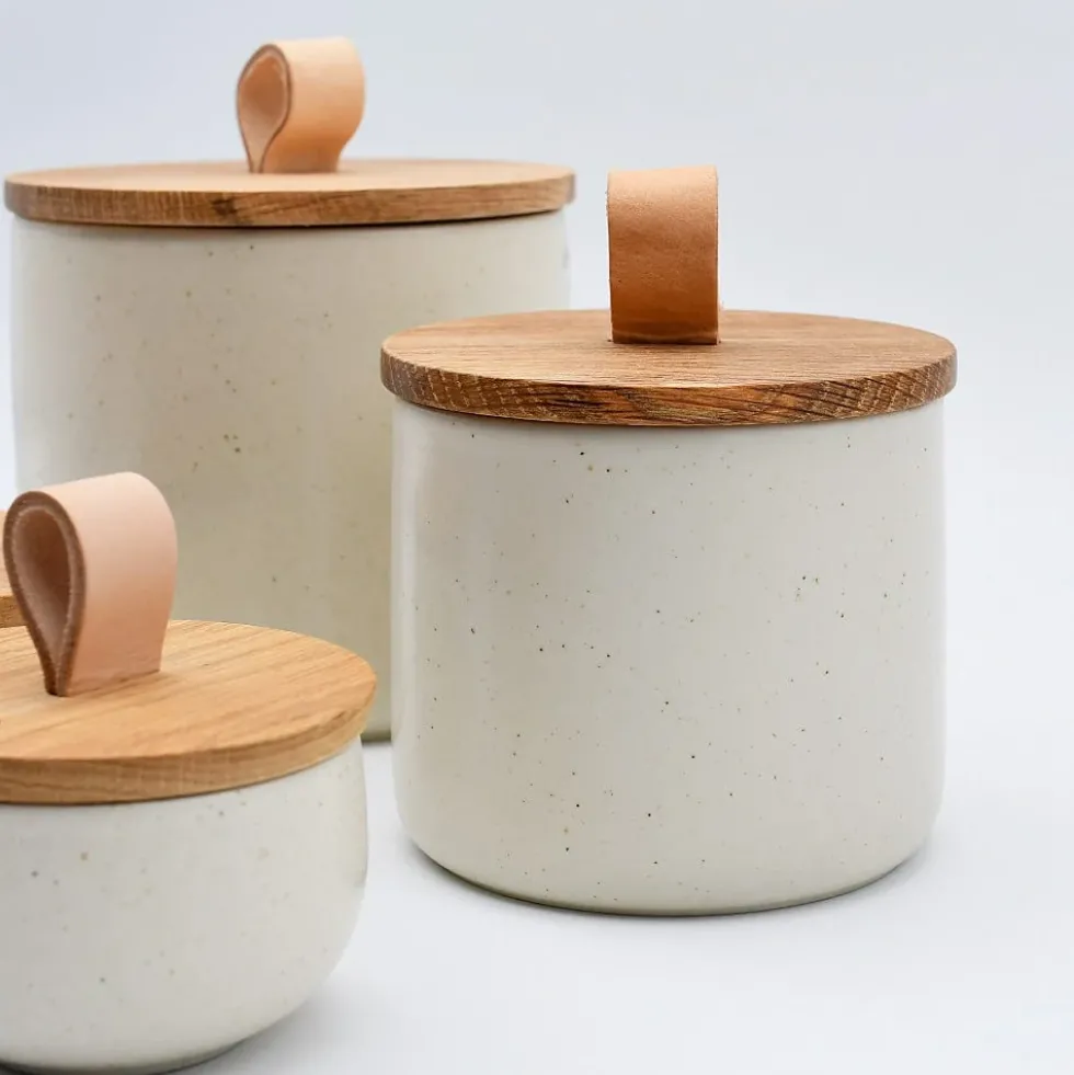Boite de cuisine en grès "Pacifica“ - Beige