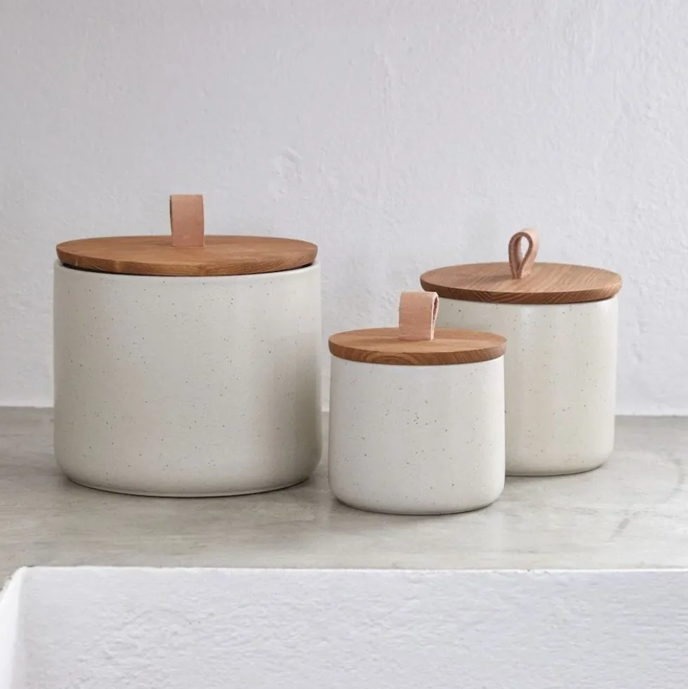 Boite de cuisine en grès "Pacifica“ - Beige