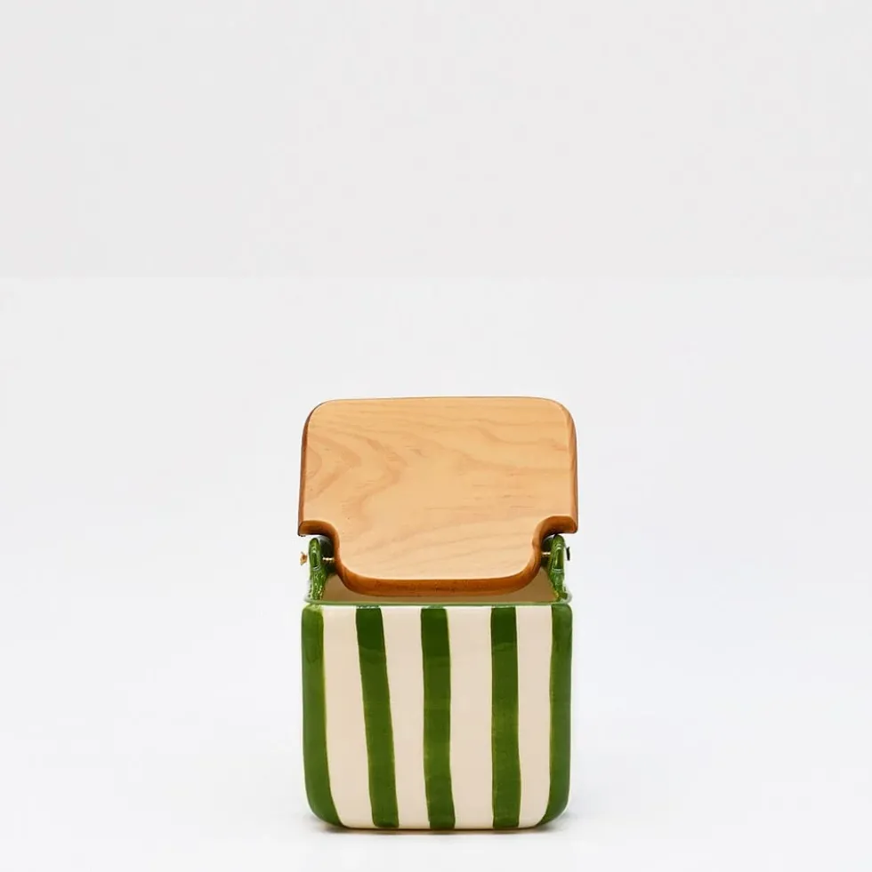 Boite de cuisine rayée "Costa Nova Mar" - Vert