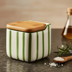 Boite de cuisine rayée "Costa Nova Mar" - Vert