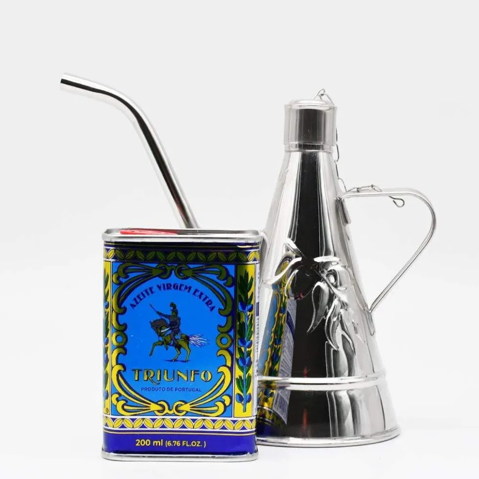 Boite d'huile d'olive Triunfo et sa carafe
