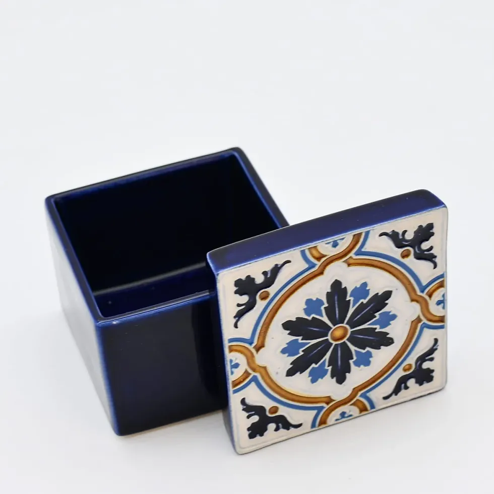 Boite à secrets "Azulejos" - Bleu