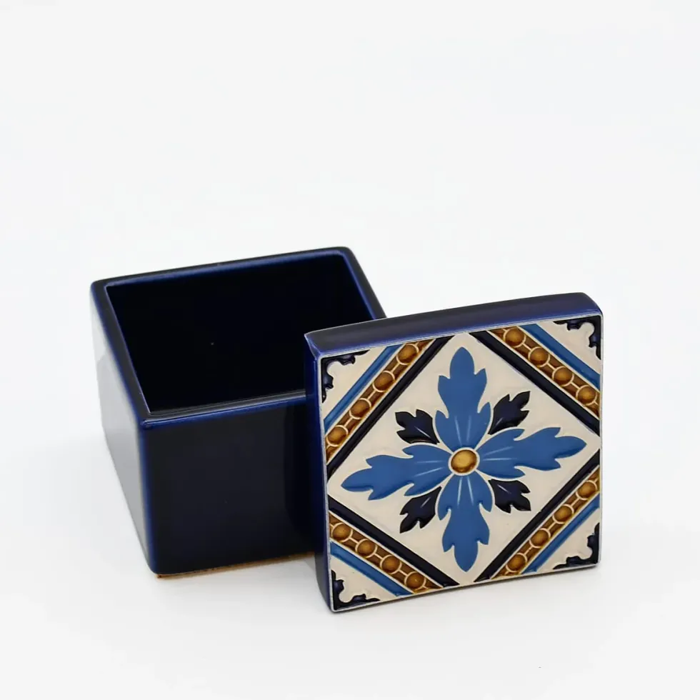 Boite à secrets "Azulejos" - Bleu