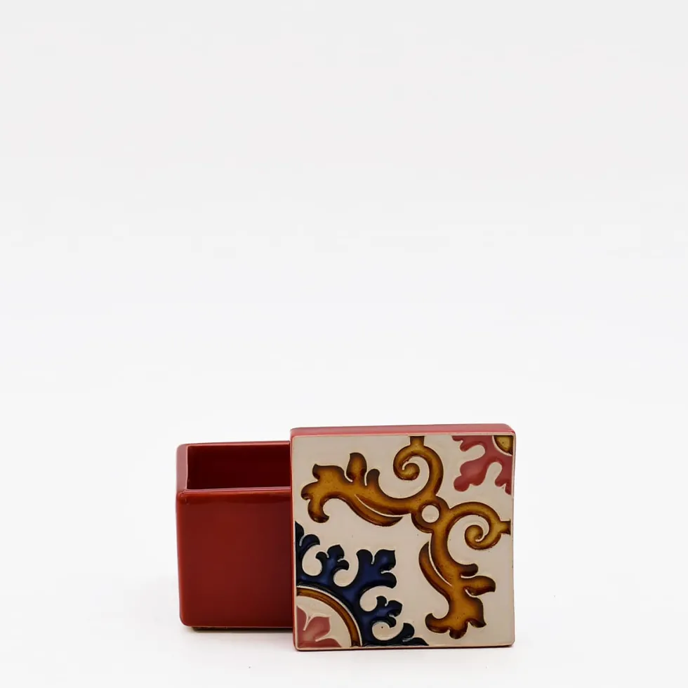 Boite à secrets "Azulejos" - Rouge
