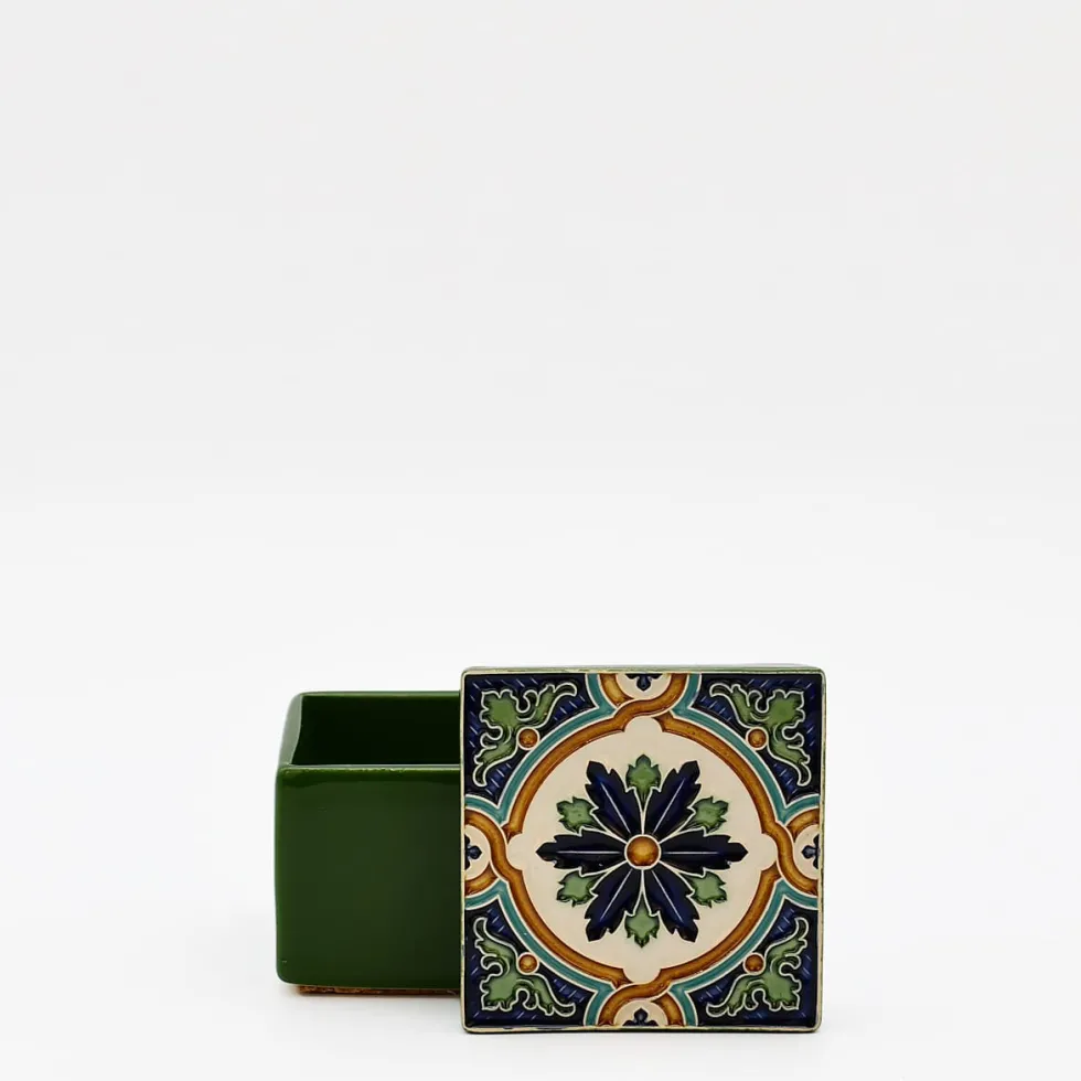 Boite à secrets "Azulejos" - Vert