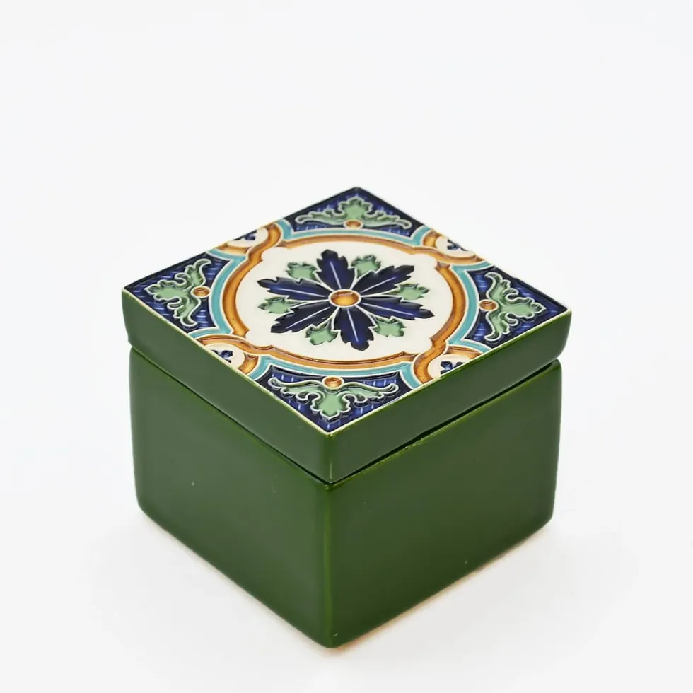 Boite à secrets "Azulejos" - Vert