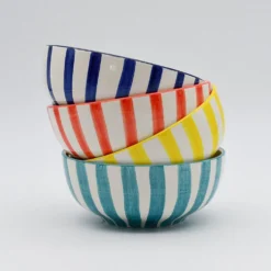 Bol à céréales rayé "Costa Nova Mar" 16cm - Rouge