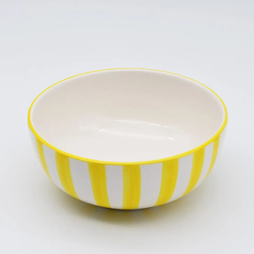 Bol à céréales rayé "Costa Nova Mar" 16cm - Jaune