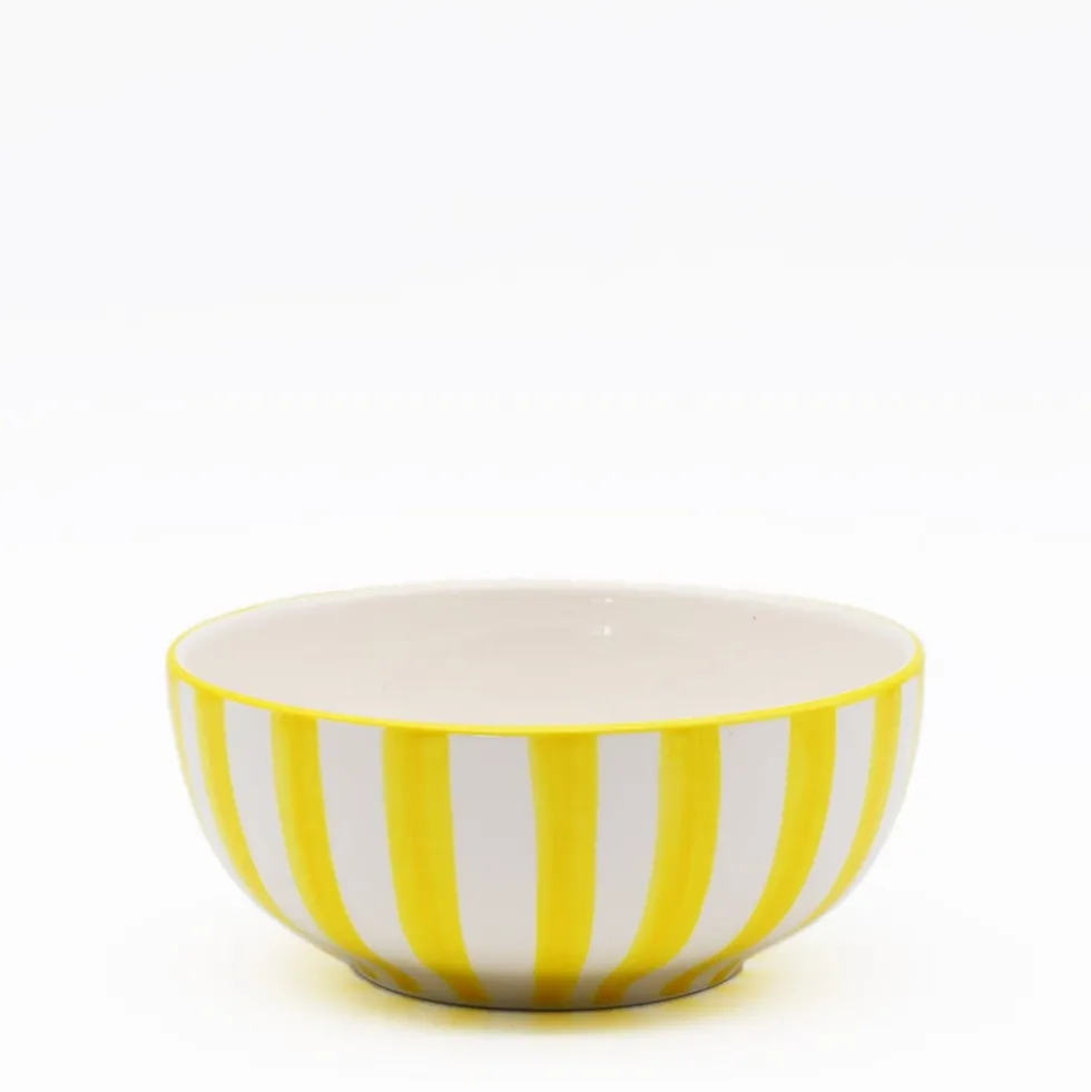 Bol à céréales rayé "Costa Nova Mar" 16cm - Jaune