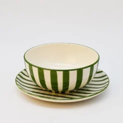 Bol à céréales rayé "Costa Nova Mar" 16cm - Vert