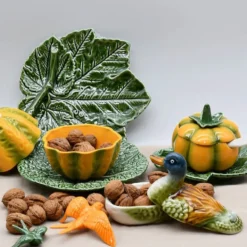Bol en céramique en forme de citrouille