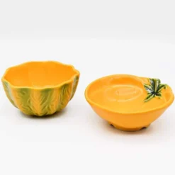 Bol en céramique en forme de citrouille
