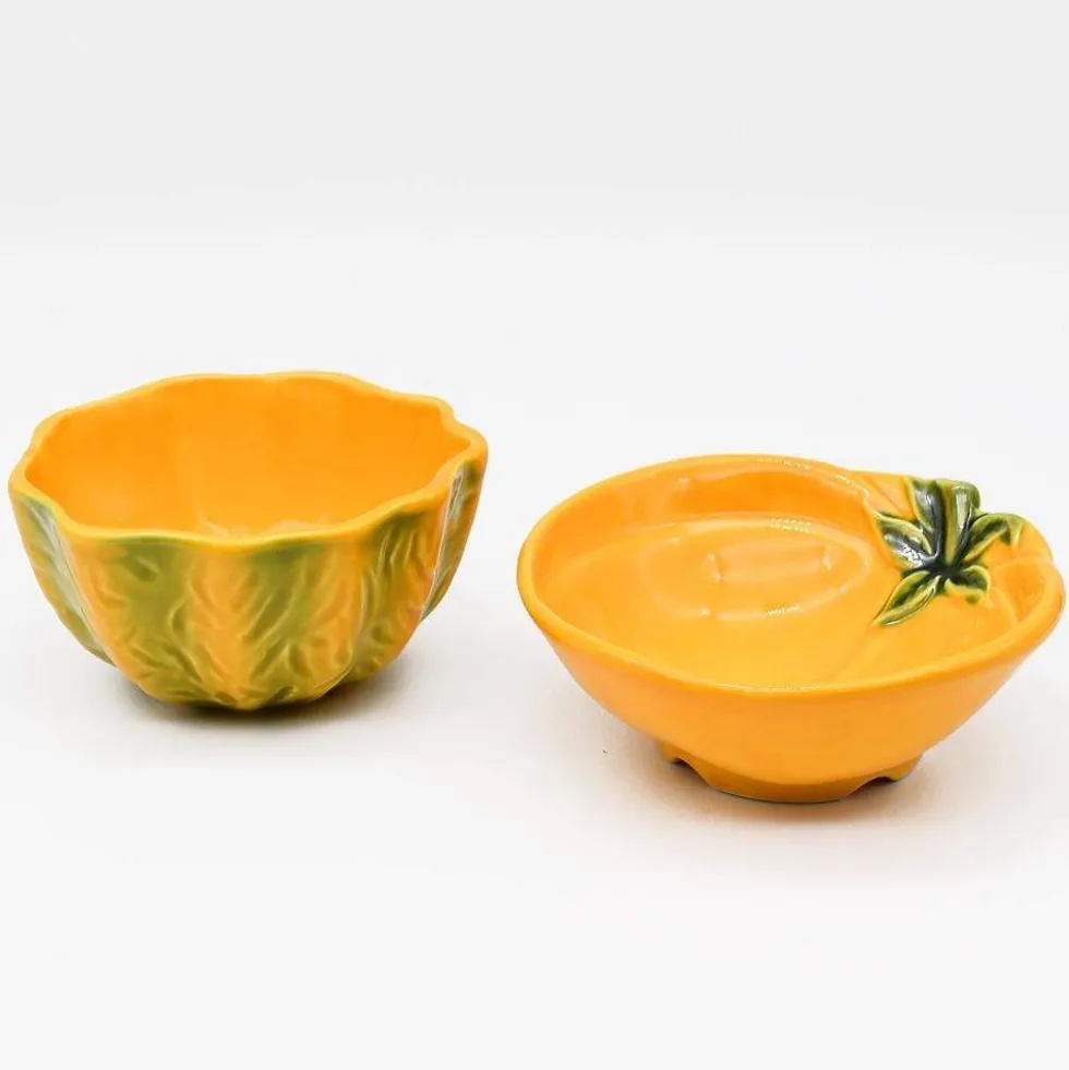 Bol en céramique en forme de citrouille