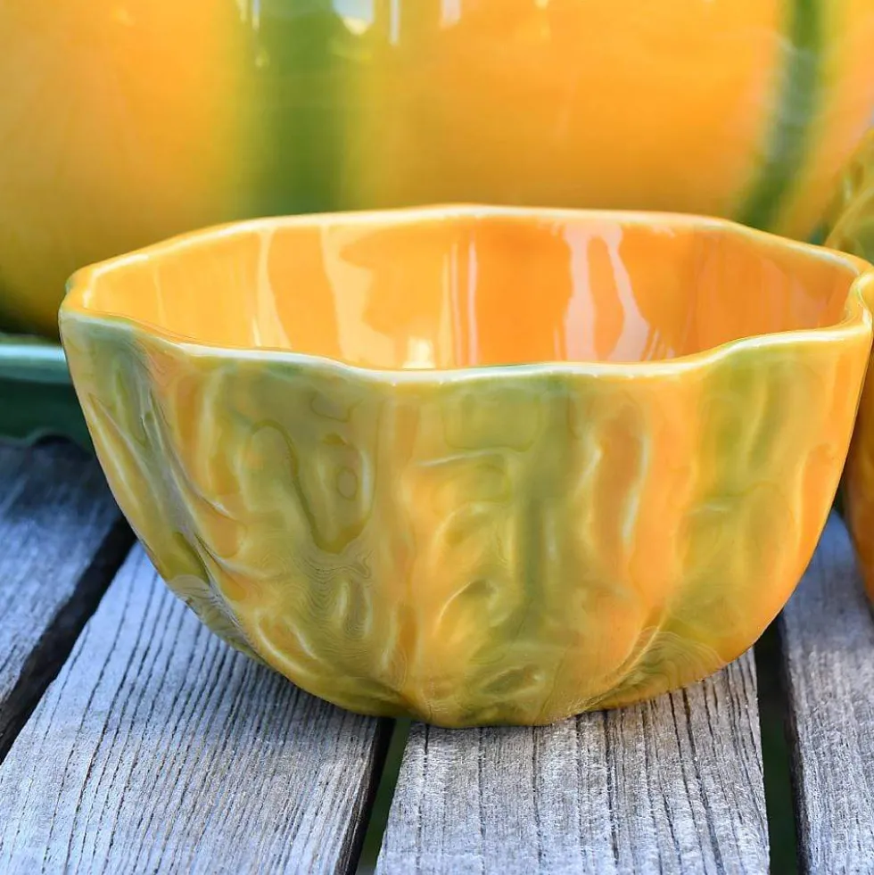 Bol en céramique en forme de citrouille