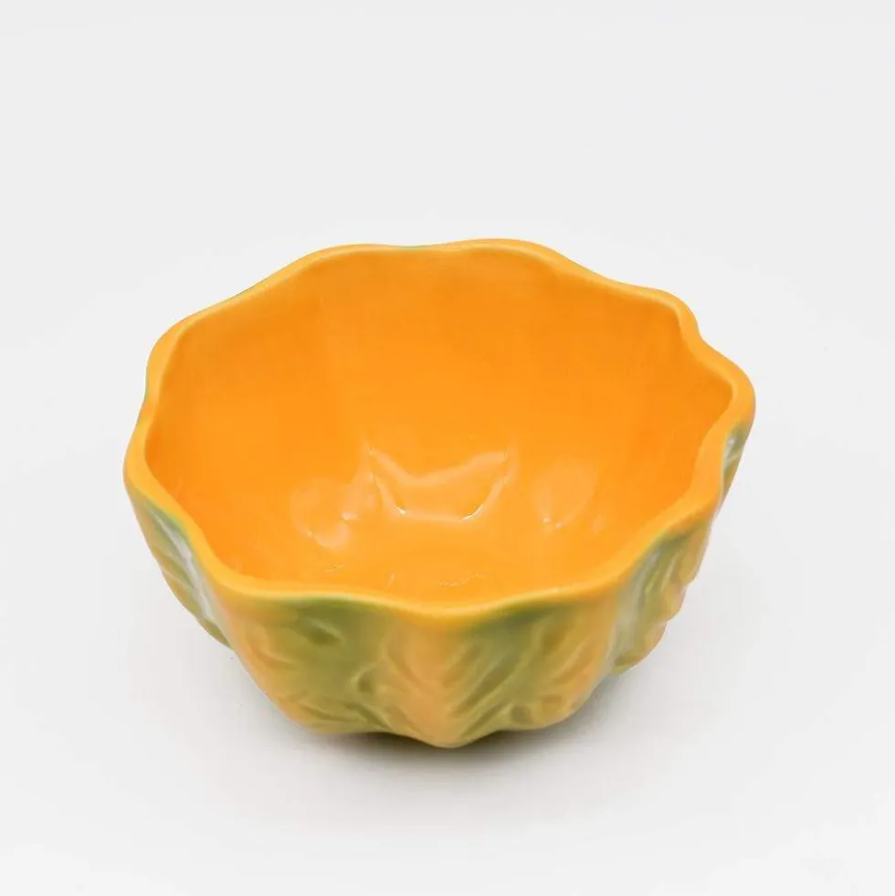 Bol en céramique en forme de citrouille