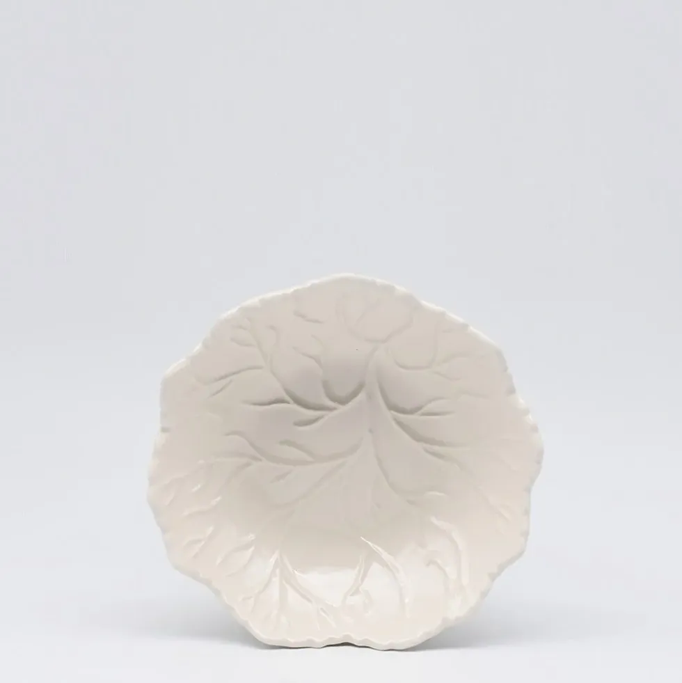 Bol en céramique "Folha" blanc - 17cm