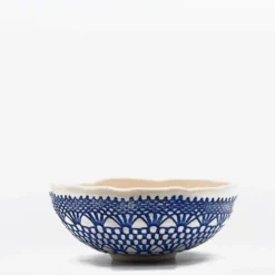 Bol "Renda" bleu - 16cm