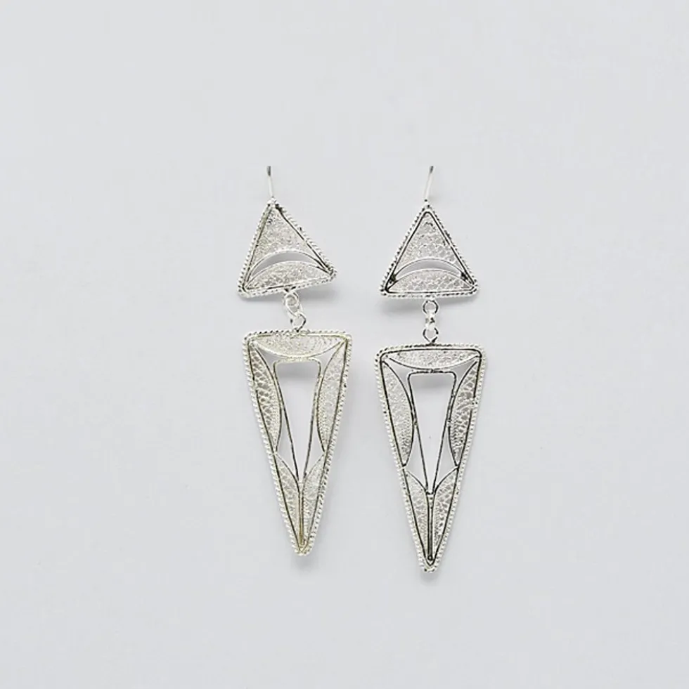 Boucles d'oreille en argent - 5.5cm