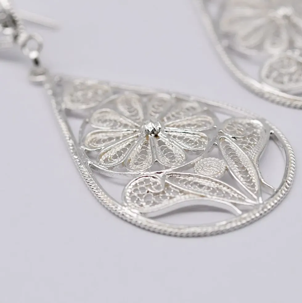 Boucles d'oreille en argent - 6cm