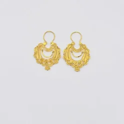 Boucles d'oreille en argent doré - 4cm