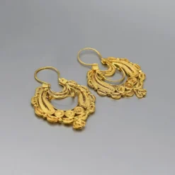 Boucles d'oreille en argent doré - 4cm