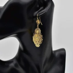 Boucles d'oreille en argent doré