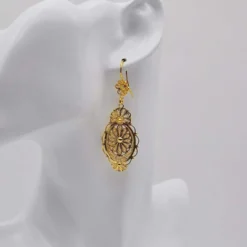 Boucles d'oreille en argent doré