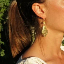 Boucles d'oreille en argent doré