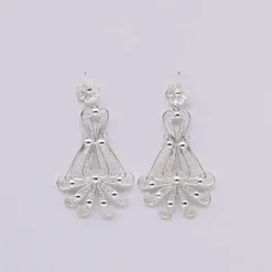 Boucles d'oreille en filigrane d'argent - 6.5cm