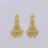 Boucles d'oreille en filigrane d'argent doré - 6.5cm