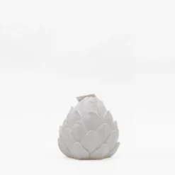 Bougie décorative "Alcachofra" Blanche - 12cm