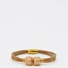 Bracelet en liège et perles miel