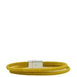 Bracelet en liège Jaune