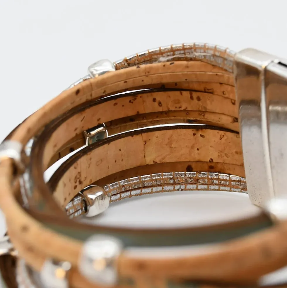 Bracelet en liège 8 lanières