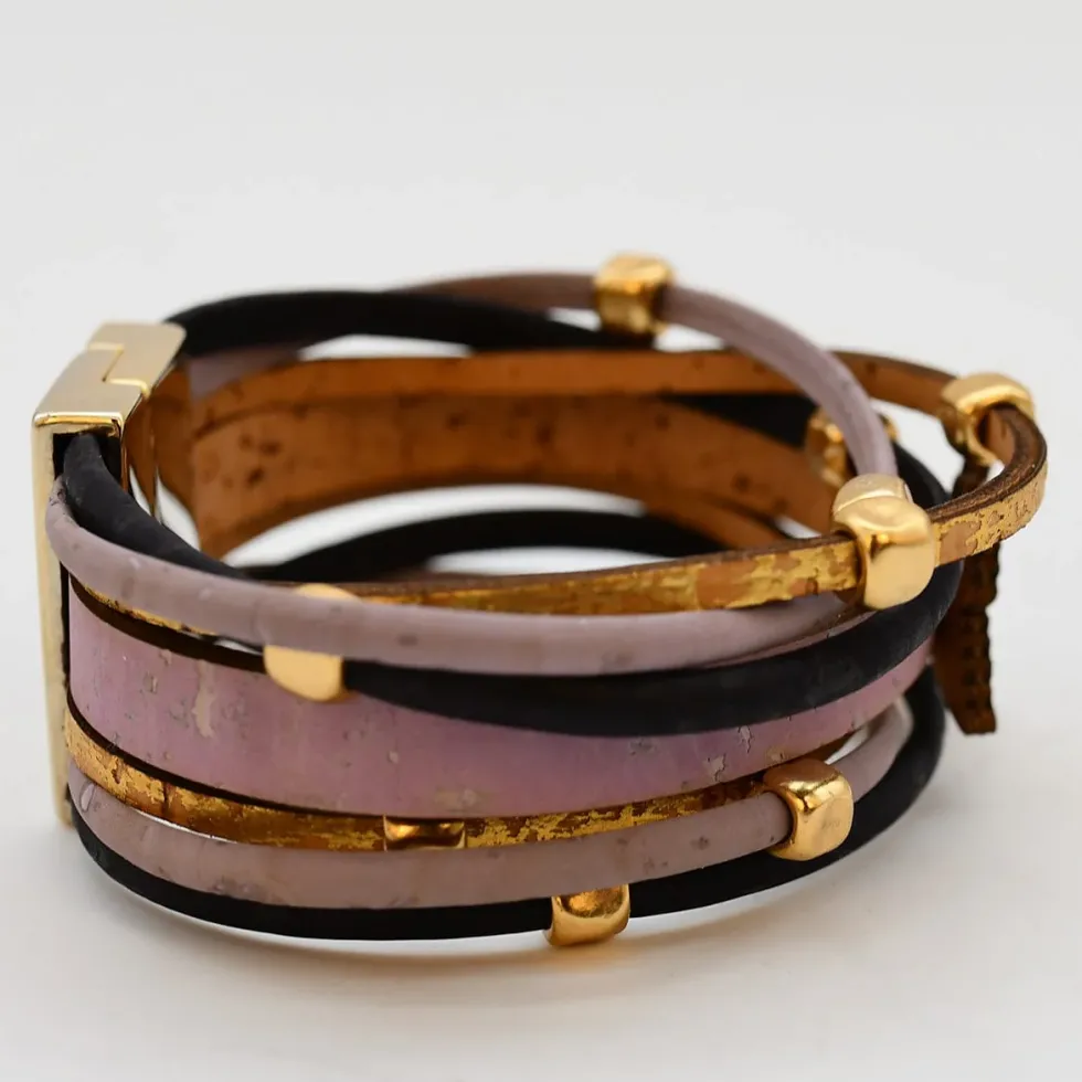 Bracelet en liège 6 lanières