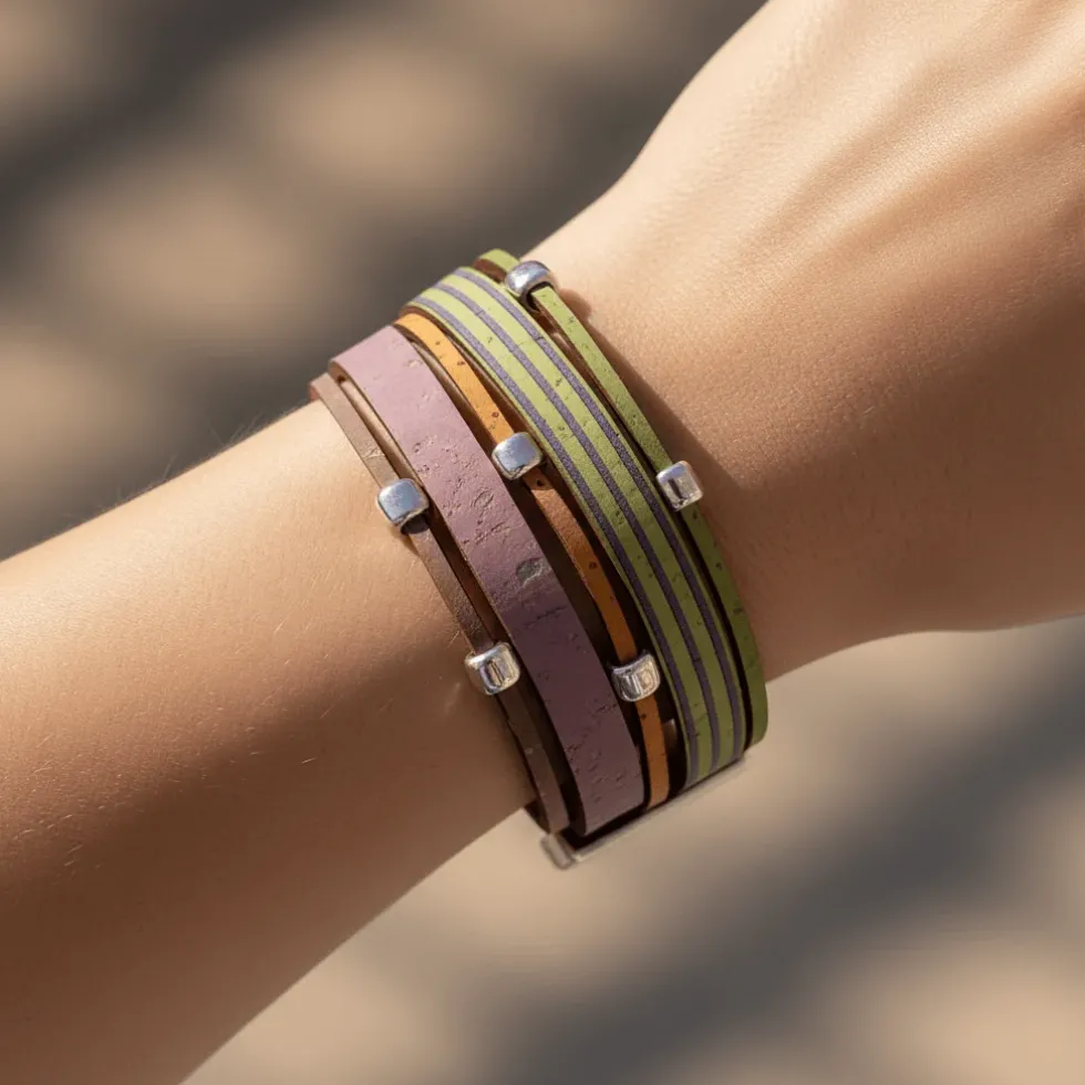 Bracelet en liège 5 lanières