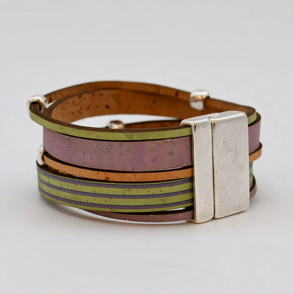 Bracelet en liège 5 lanières