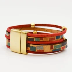 Bracelet en liège 4 lanières