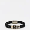 Bracelet en liège tressé unisexe - Noir