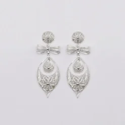 Brincos À Princesa I Boucles d'oreille en argent - 9cm