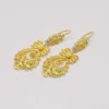 Brincos À Princesa I Boucles d'oreille en argent doré - 5.5cm