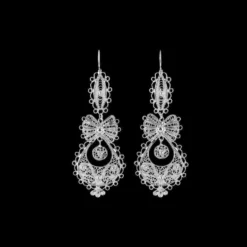 Brincos À Princesa I Boucles d'oreille en argent - 5.5cm