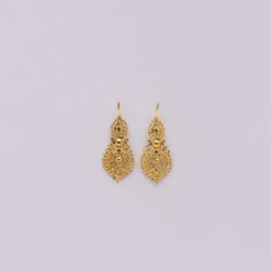 Brincos À Rainha I Boucles d'oreille en argent doré - 2.5cm