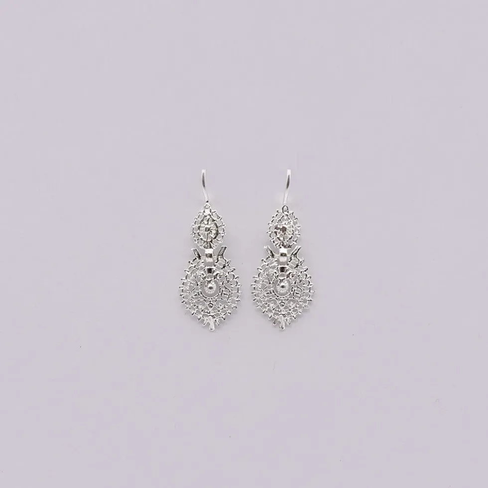 Brincos À Rainha I Boucles d'oreille en argent - 2.5cm